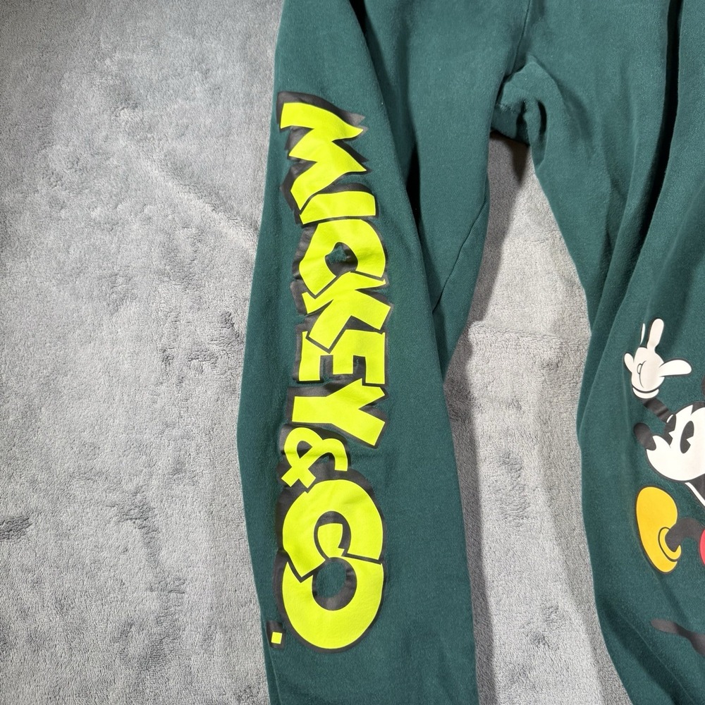 Disney Mickey Mouse Sweatpants‎ Size Medium Green Mickey & Co Joggers - Picture 5 of 8